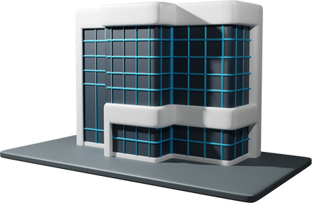 company building 3d illustration